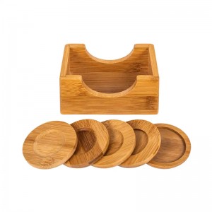 Korkealaatuinen mukautettu logo Bamboo Caster Set